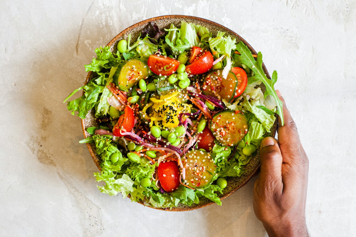 Selezione di cibi nutrienti e sani